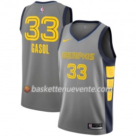 Maillot Basket Memphis Grizzlies Marc Gasol 33 2018-19 Nike City Edition Gris Swingman - Homme